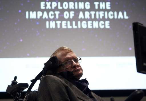 British scientist Stephen Hawking arrives to attend the launch of The Leverhulme Centre for the Future of Intelligence (CFI), at