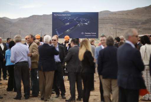 Electric car firm Faraday aims to start Nevada plant by 2018