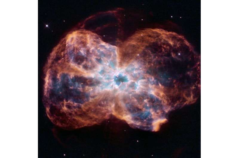 Hubble views a colorful demise of a sun-like star