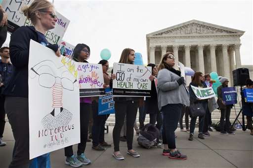 Justices divided over health law birth control plan