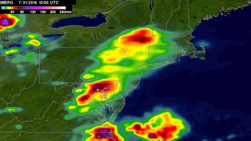 NASA looks at historic flooding from slow-moving Maryland storms