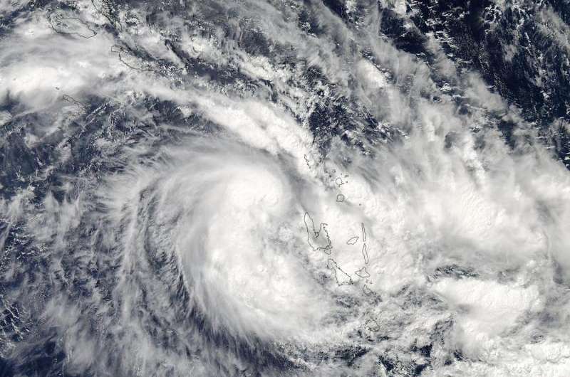 NASA's Aqua satellite sees Tropical Cyclone 18P form West of Vanuatu