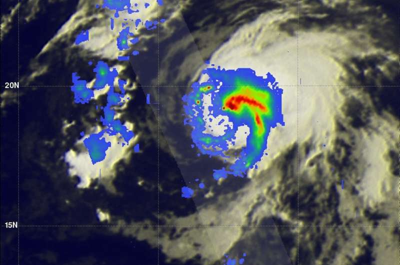 NASA sees heavy rain in Gaston as it fights wind shear