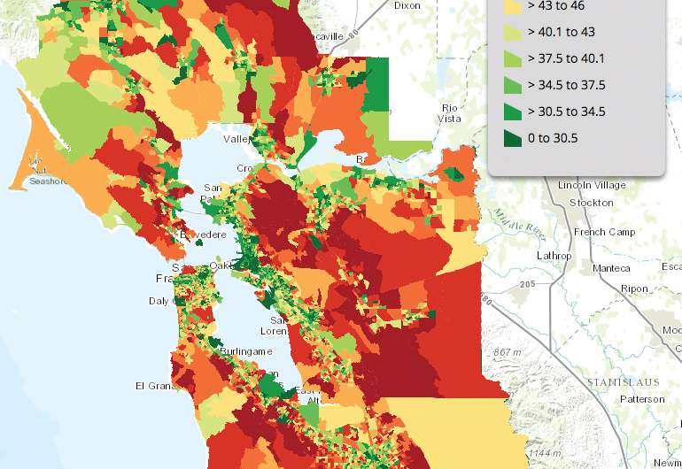 New interactive map compares carbon footprints of Bay Area neighborhoods