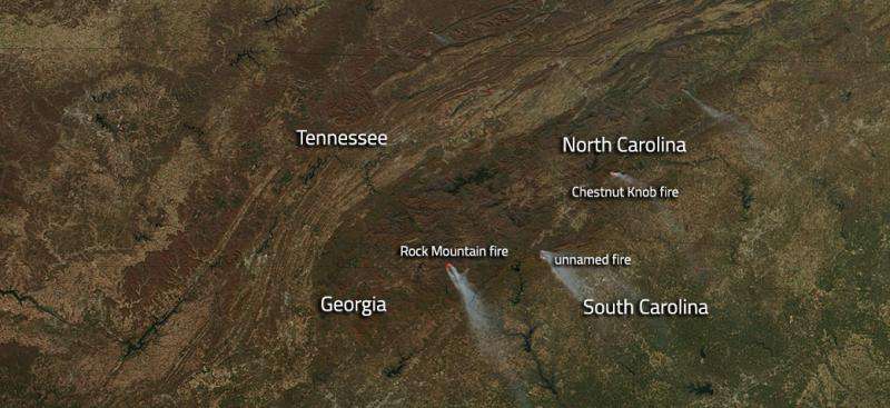 Southeastern wildfires are still blazing