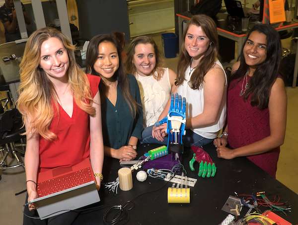 Students design force-testing device for makers of children’s 3-D printed prosthetics 