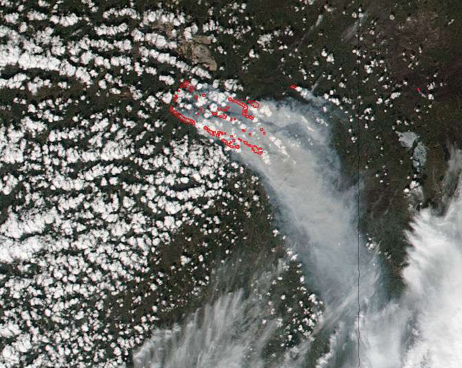 Suomi NPP satellite continues to monitor Alberta's huge wildfire
