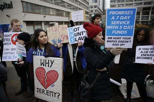 UK doctors stage 48-hour walkout over new contract