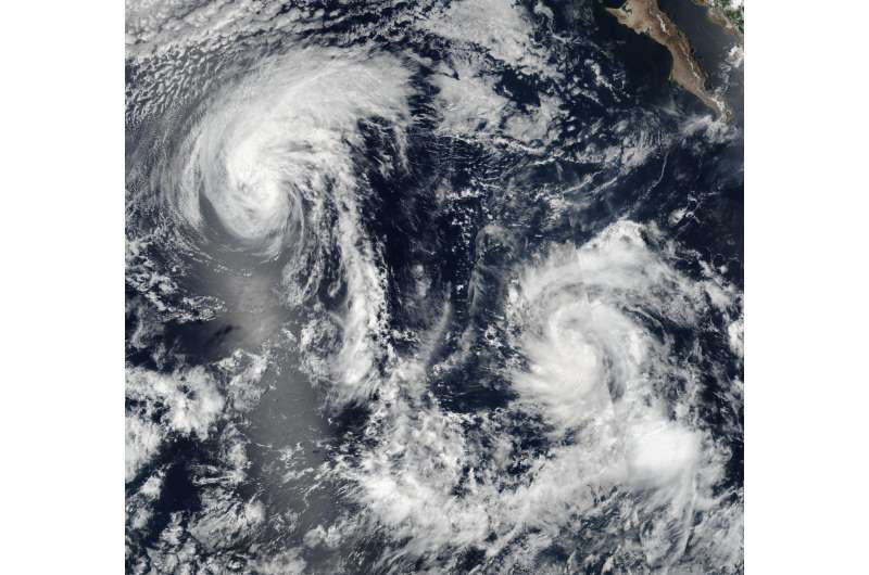 NASA sees tropical storm Howard weakening