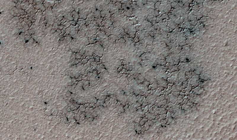 Citizen scientists seek south pole 'spiders' on Mars