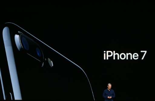 Apple CEO Tim Cook introduces the new iPhone 7 during an event inside Bill Graham Civic Auditorium in San Francisco, California 