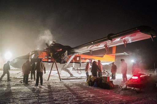 Daring flight removes 2 sick workers from South Pole station (Update)