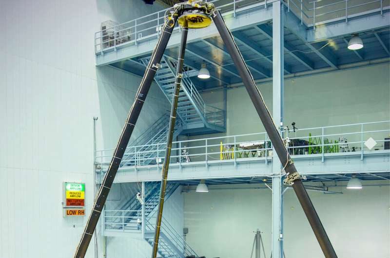 James Webb Space Telescope's golden mirror unveiled
