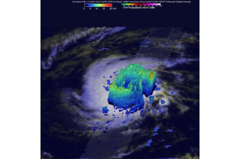 NASA analyzes Hurricane Pali's rainfall rates