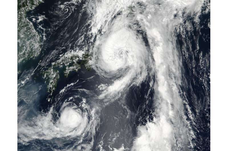 NASA-NOAA's Suomi NPP Satellite sees two Tropical Cyclones near Japan