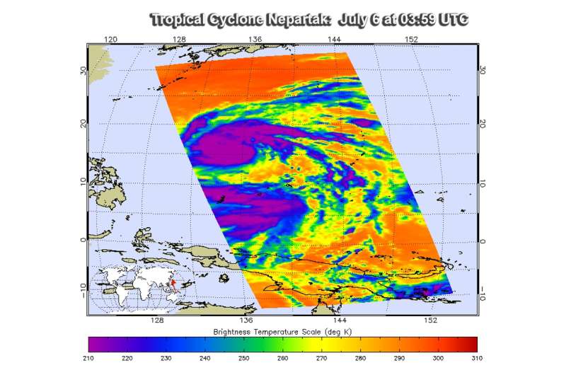 NASA's Aqua satellite scans powerful Typhoon Nepartak