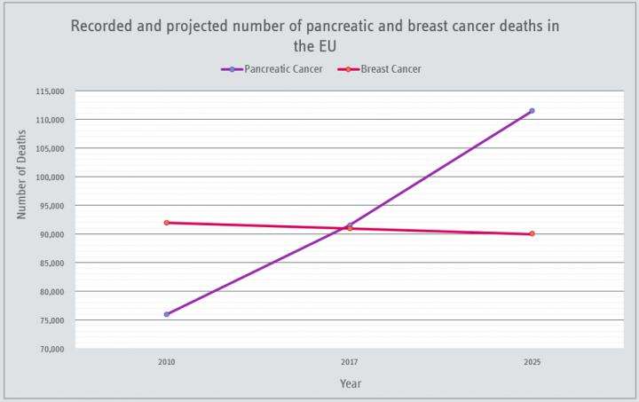 Pancreatic cancer set to become third biggest cancer killer in EU next year