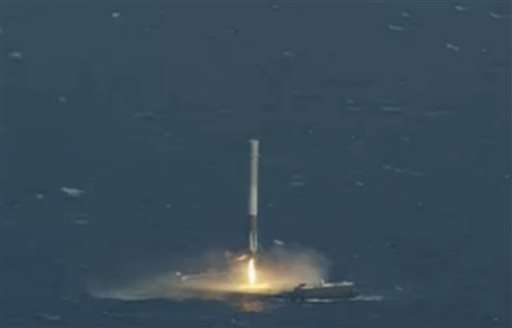 SpaceX launches futuristic pop-up room, lands rocket at sea