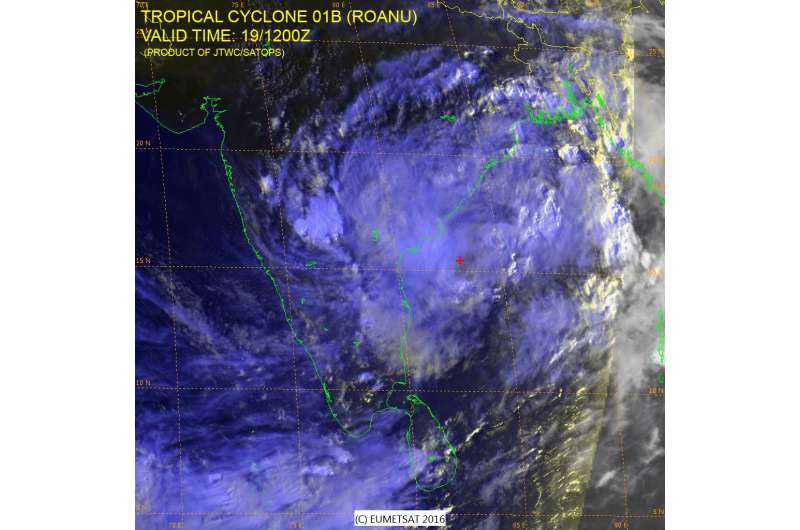 Tropical Cyclone 01B named Roanu and is strengthening