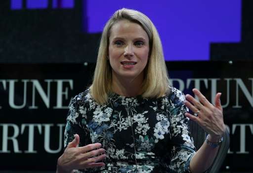 Yahoo president and CEO Marissa Mayer speaks during the Fortune Global Forum on November 3, 2015 in San Francisco, California