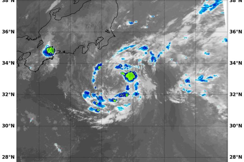 NASA sees Tropical Storm Lionrock south of Japan