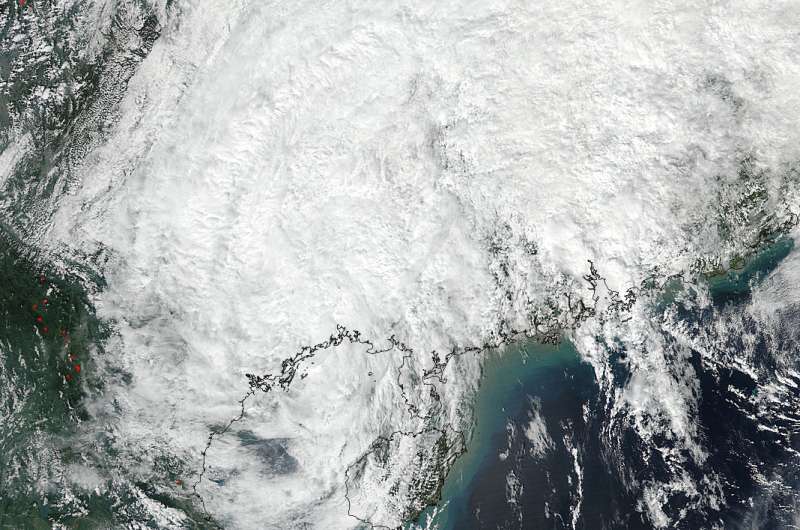 NASA catches Tropical Depression Sarika's landfall