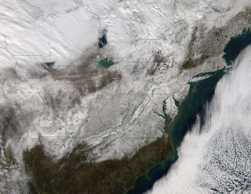 NASA provides a look at post-blizzard snowfall and winds