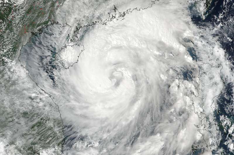 NASA sees Typhoon Sarika approaching second landfall