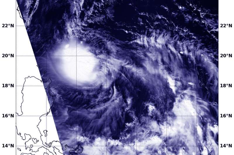 NASA sees Tropical Depression 22W form