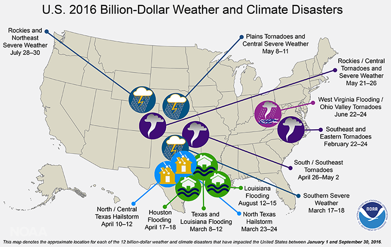 4 new billion-dollar disasters bump year-to-date total to 12