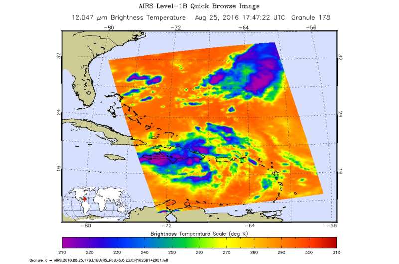 NASA examines System 99L over Hispaniola in infrared light