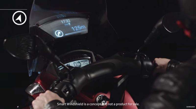 Smart Windshield is concept for motorbike rider safety