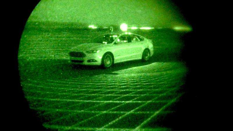 Ford Fusion autonomous research vehicles use LiDAR sensor technology to see in the dark
