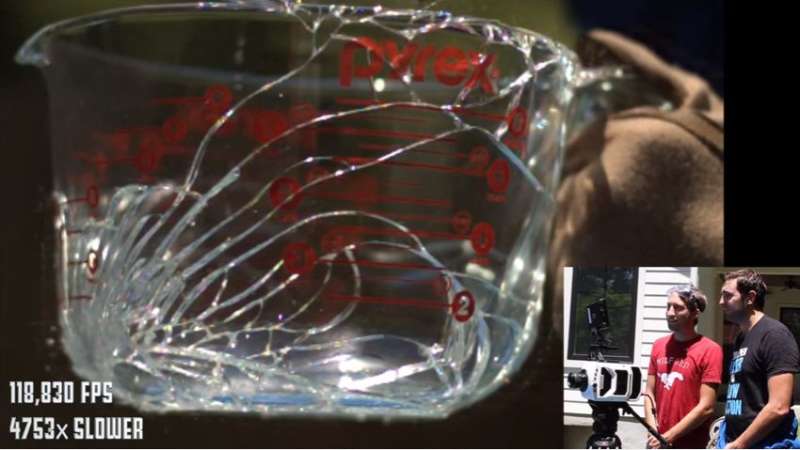 343,000 fps camera able to capture intricacies of glass shattering