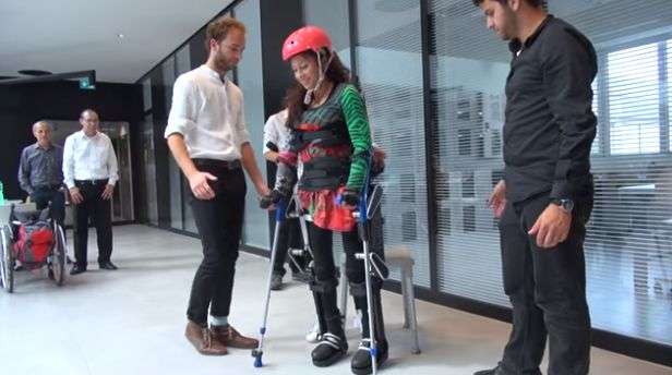 Exoskeleton gets disabled people back on their feet
