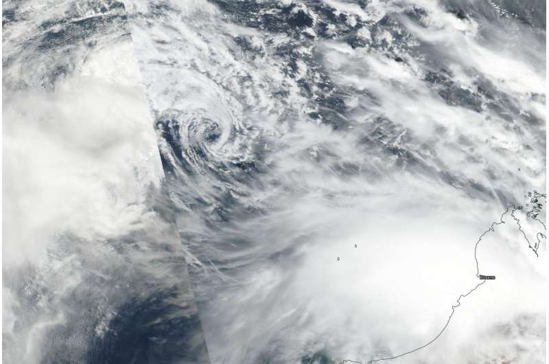 NASA sees wind shear's effects on Tropical Cyclone Yvette