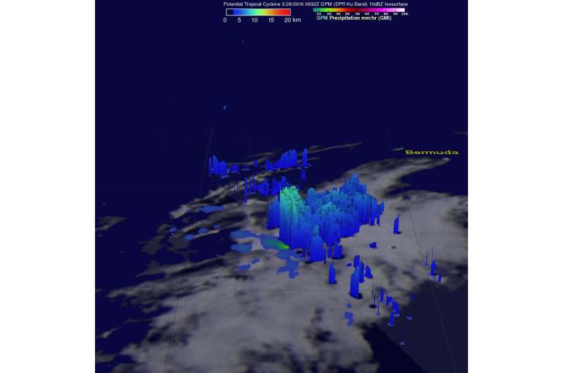 NASA's GPM satellite sees potential Atlantic tropical cyclone
