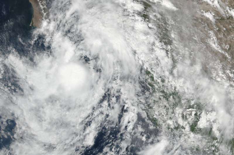 NASA spots Tropical Storm Javier at southern tip of Baja California
