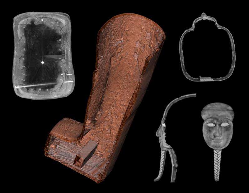 Using medical imaging techniques for noninvasive probing of Egyptian artefacts