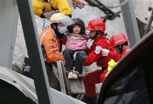 Over 100 missing, 14 dead as strong quake rattles Taiwan
