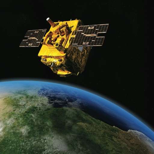 A handout image obtained from the French National CNES on April 15, 2016 shows an artist's impression depicting the French satel