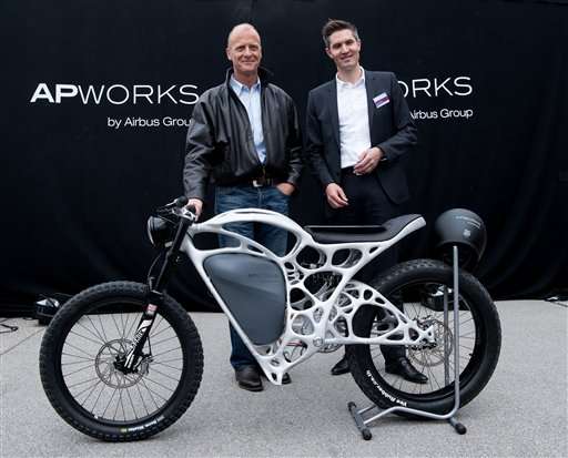 Airbus unit unveils 3D-printed electric motorcycle