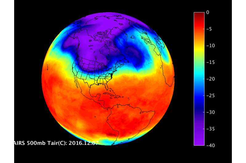 A look at the US cold snap from NASA infrared imagery