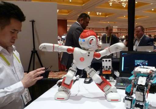 Alpha 2, a humanoid robot from China's UBTech, is shown at the Consumer Electronics Show in Las Vegas on January 7, 2016