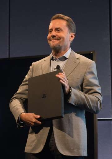 Andrew House, President and Group CEO of Sony Interactive Entertainment, speaks at the Sony unveiling of the new Playstation 4 a