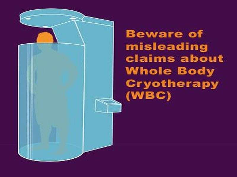 Beware whole body cryotherapy claims, FDA warns