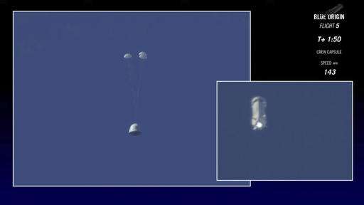 Blue Origin successfully tests escape system, lands rocket