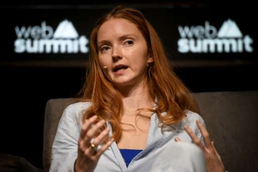 British model, actress and founder of Impossible Lily Cole attends a talk at the Future Societies stage  during the Web Summit a