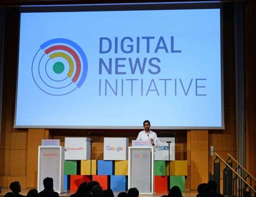 CEO of Google Inc Sundar Pichai addresses a meeting at SciencesPo university in Paris on February 24, 2016 and says Google &quot