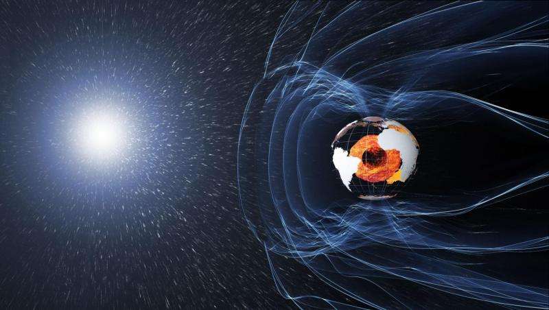 Changes in strength of Earth’s magnetic field mapped